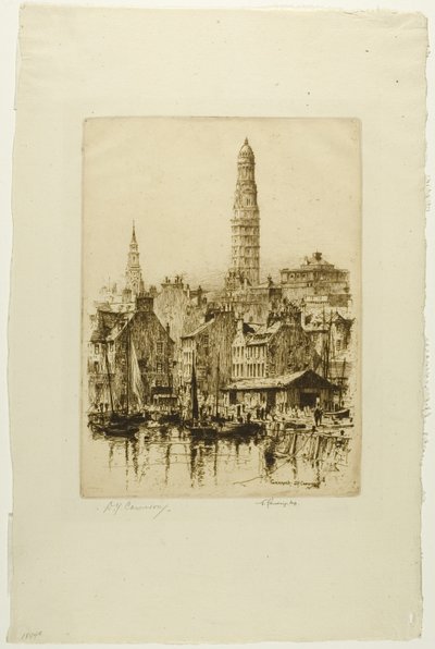 Greenock No. 1, planche treize de la série Clyde - David Young Cameron