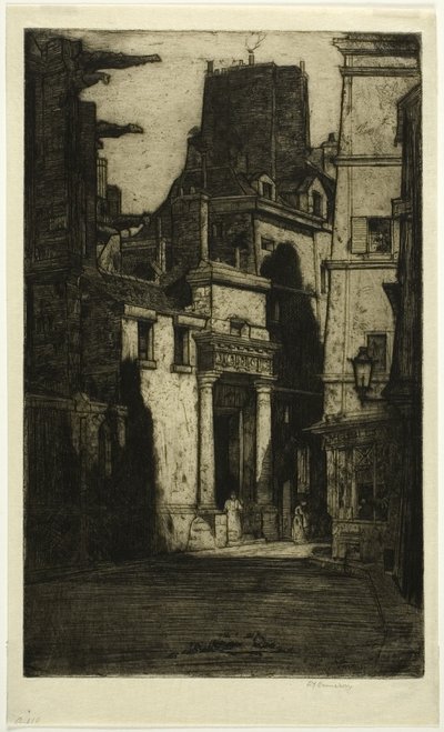Saint Gervais, Rue des Barres, planche quatre de la série Paris - David Young Cameron