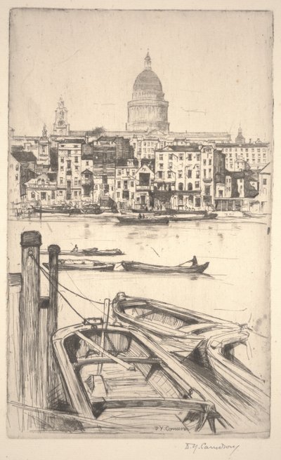 Saint-Paul depuis la Tamise (à Bankside) - David Young Cameron