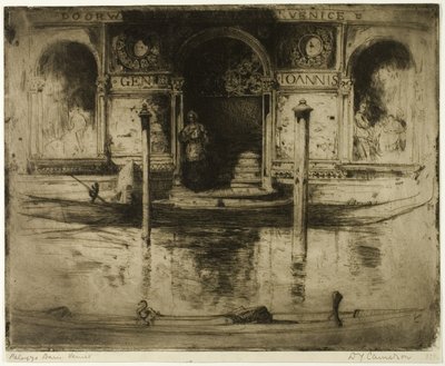 La porte du palais, planche 22 de la série italienne du Nord - David Young Cameron