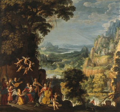 Paysage avec la fuite en Égypte, vers 1610-40 - David Teniers the Elder