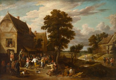 Danseurs dans une auberge de village, vers 1660 - David the Younger (workshop of) Teniers