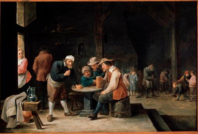 Buveurs de bière. Peinture par David Teniers II - David Teniers the Younger