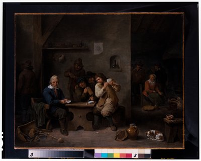 Personnages jouant dans une taverne - David the Younger Teniers