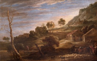Paysage avec des paysans conduisant du bétail, vers 1670-90 - David Teniers the Younger