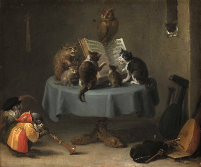 Le concert des chats par Teniers, David, le Jeune (1610-1690) - David Teniers the Younger