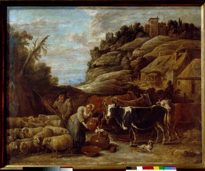 La traite du troupeau - David Teniers the Younger