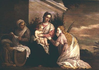 Vierge et Enfant avec Sainte Catherine - David Teniers the Younger