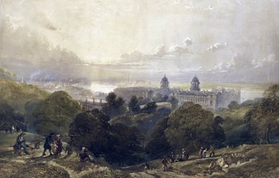 Vue de Greenwich (Angleterre), un soir d