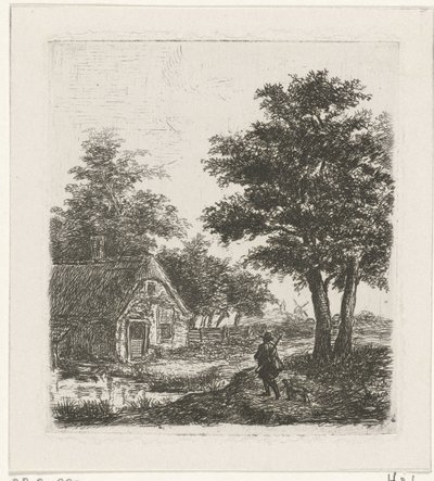 Chasseur dans un paysage - David van der Kellen