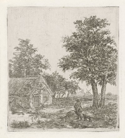 Chasseur dans un paysage - David van der Kellen
