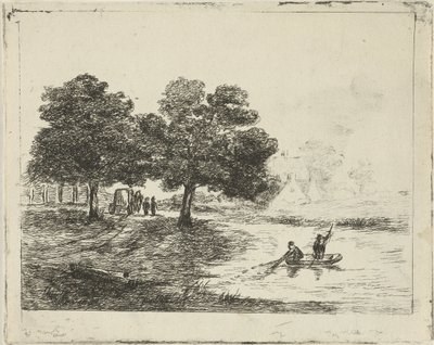 Paysage avec des pêcheurs - David van der Kellen