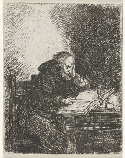 Moine lisant - David van der Kellen