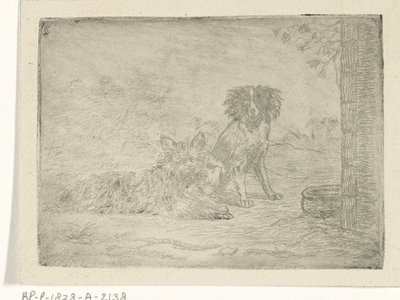 Deux chiens - David van der Kellen