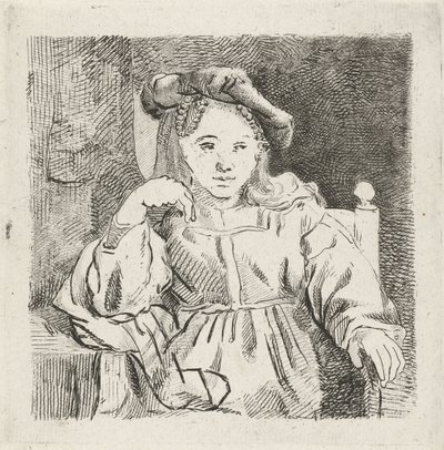 Fille assise - David van der Kellen