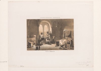 Intérieur carolingien (Karolingische Oudheden; Vertrek en meubelen) - David van der Kellen