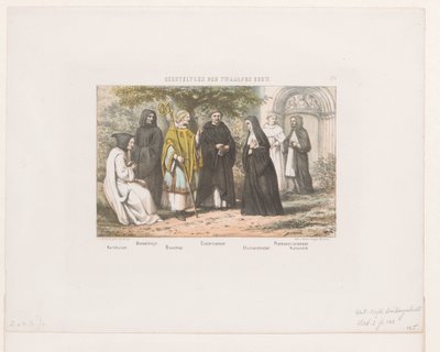 Costumes des clercs au XIIe siècle - David van der Kellen