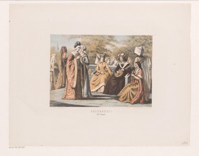 Dames nobles au XVe siècle Audience au XVe siècle Dames nobles 15e siècle - David van der Kellen