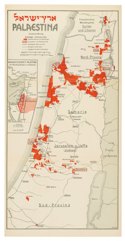 Carte de la Palestine - Davis Trietsch