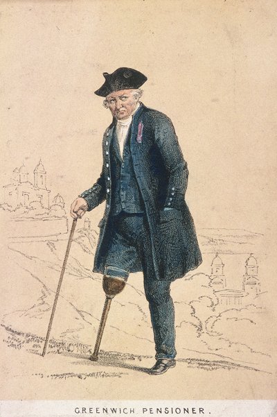 Un pensionnaire de Greenwich avec une jambe, 1855 - Day and Son