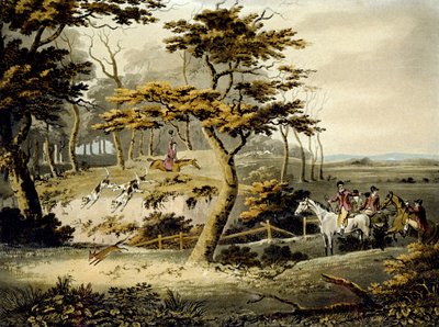 Après-midi, chasse au renard, gravé par J.H. Clarke et F. Jeakes - Dean Snr. (after) Wolstenholme