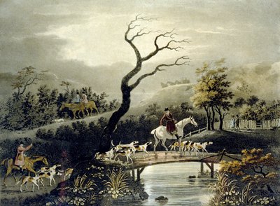 Nuit, chasse au renard (gravé par J.H. Clarke et F. Jeakes) - Dean Snr. (after) Wolstenholme