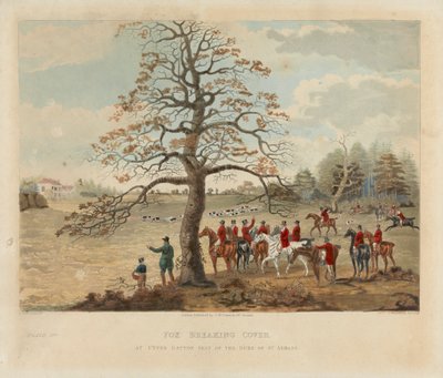 [Chasse au Renard] ensemble de quatre : (2) Renard Sortant de sa Cachette / À Upper Gatton, Siège du Duc de St. Alban
