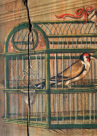Oiseau en cage, détail d
