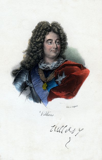 Claude Louis Hector de Villars, général français, 19ème siècle - Delpech