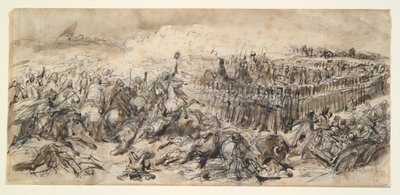 Scène de bataille (Étude pour La 2e cavalerie légère résistant à l