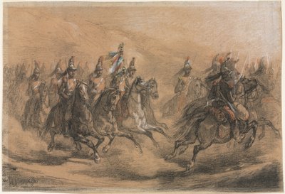 Charge de cavalerie, c. 1840 - Denis Auguste Marie Raffet