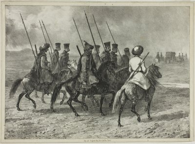 Escorte cosaque à la frontière du Kouban, Taman (Russie centrale), 11 octobre 1837 - Denis Auguste Marie Raffet