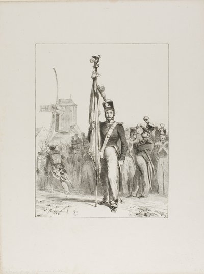 Infanterie légère, porte-étendard - Denis Auguste Marie Raffet