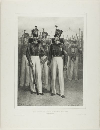 Sous-officier et soldats du régiment de Volhynie (Garde impériale), camp de Vosnessensk - Denis Auguste Marie Raffet