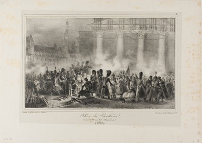 Place du Panthéon, nuit du 22 au 23 décembre 1830 - Denis Auguste Marie Raffet
