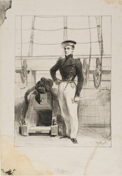 Marine royale, équipage de ligne, enseigne de vaisseau - Denis Auguste Marie Raffet