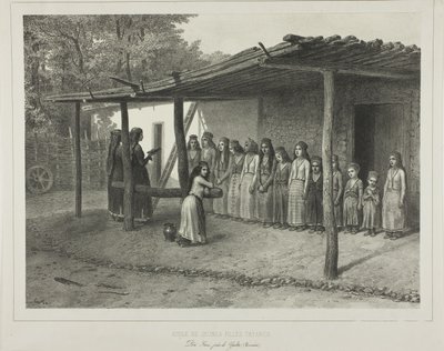École pour jeunes filles tartares - Denis Auguste Marie Raffet