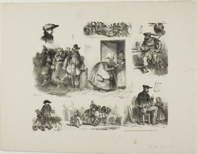 Feuille de croquis - Denis-Auguste-Marie Raffet