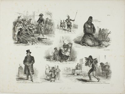 Feuille de croquis - Denis Auguste Marie Raffet