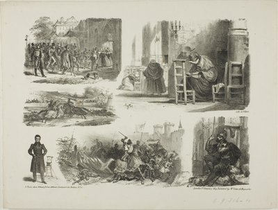 Feuille de croquis - Denis Auguste Marie Raffet