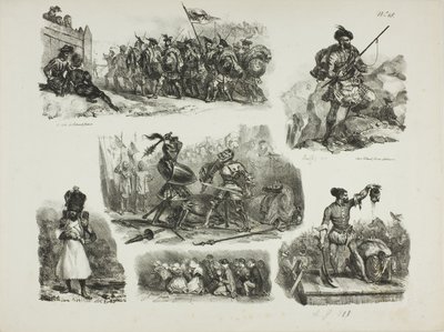 Feuille de croquis - Denis Auguste Marie Raffet