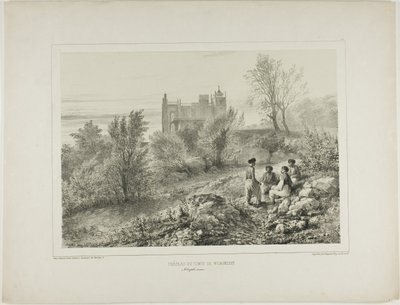 Château du comte Woronzoff, Aloupka, Crimée, 12 août 1837 - Denis Auguste Marie Raffet