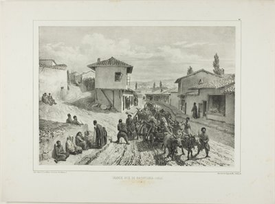 Rue principale de Baghtcheh-Saraï, Crimée, 19 août 1837 - Denis-Auguste-Marie Raffet