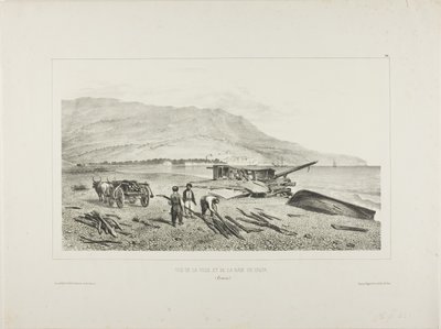 Vue du village et de la baie de Yalta, Crimée, 15 août 1837 - Denis Auguste Marie Raffet