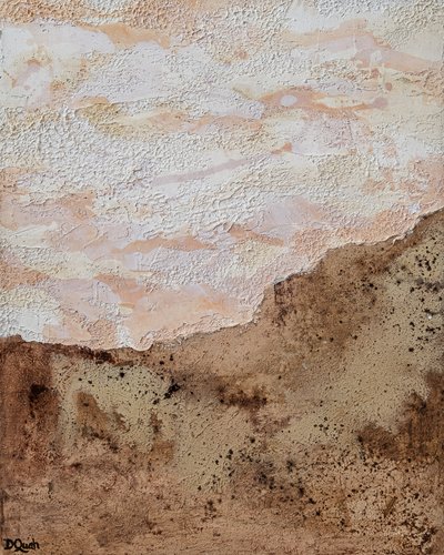Abstrait aux tons ocres du désert - Denise Quah