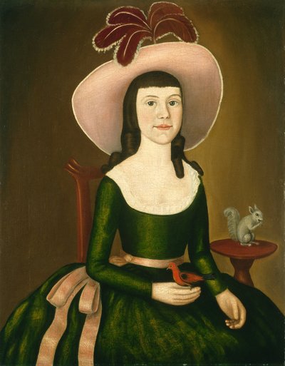 Mademoiselle Denison de Stonington, Connecticut possiblement Matilda Denison, vers 1790 - Denison Limner