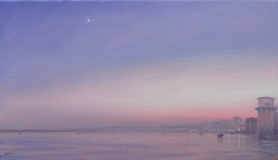 Lune sur Varanasi - Derek Hare
