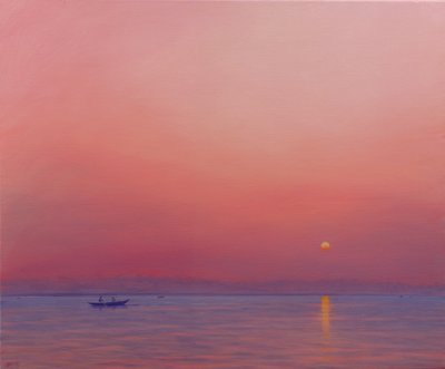 Aube Rose sur le Gange - Derek Hare