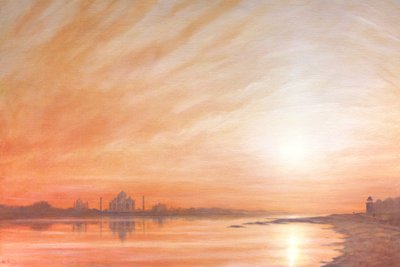Taj Mahal au Coucher du Soleil - Derek Hare