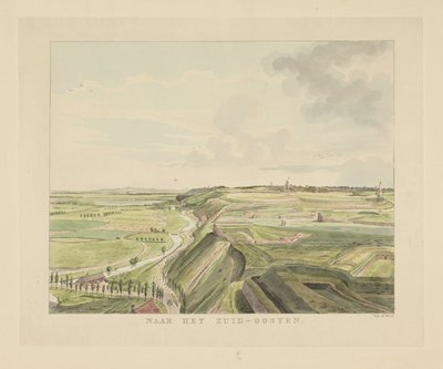 Vue du paysage au sud-est de Nimègue - Derk Anthony van de Wart